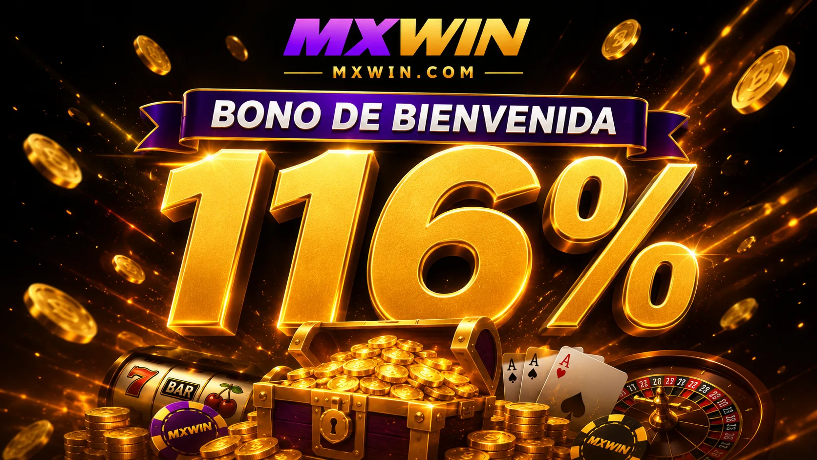Bono de bienvenida del 116% en el primer depósito de mxwin para jugadores de México